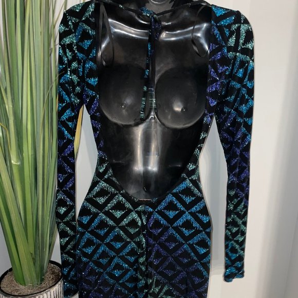 Long Sleeve Velvet Dress - Picture 5 of 6